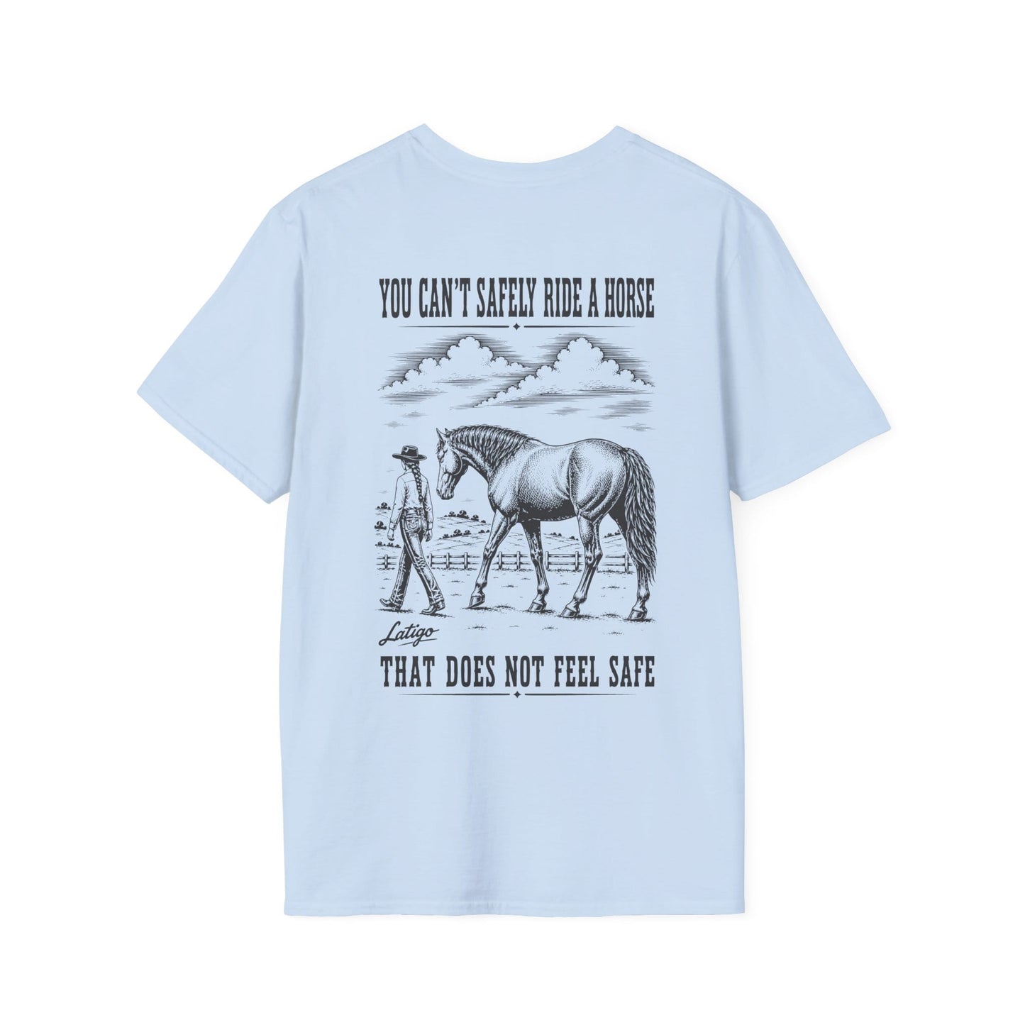 Printify T-Shirt Light Blue / S Safe Tee