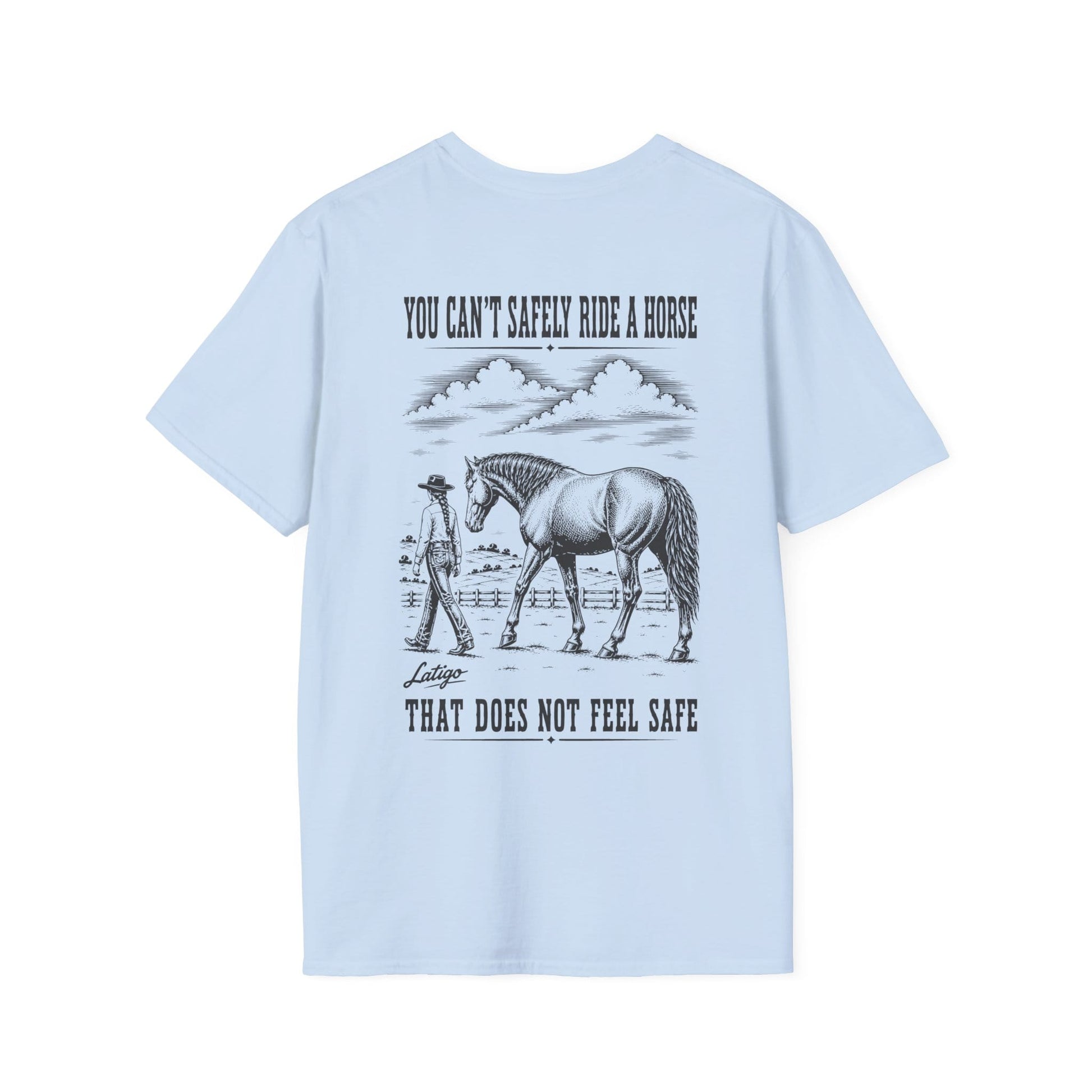 Printify T-Shirt Light Blue / S Safe Tee