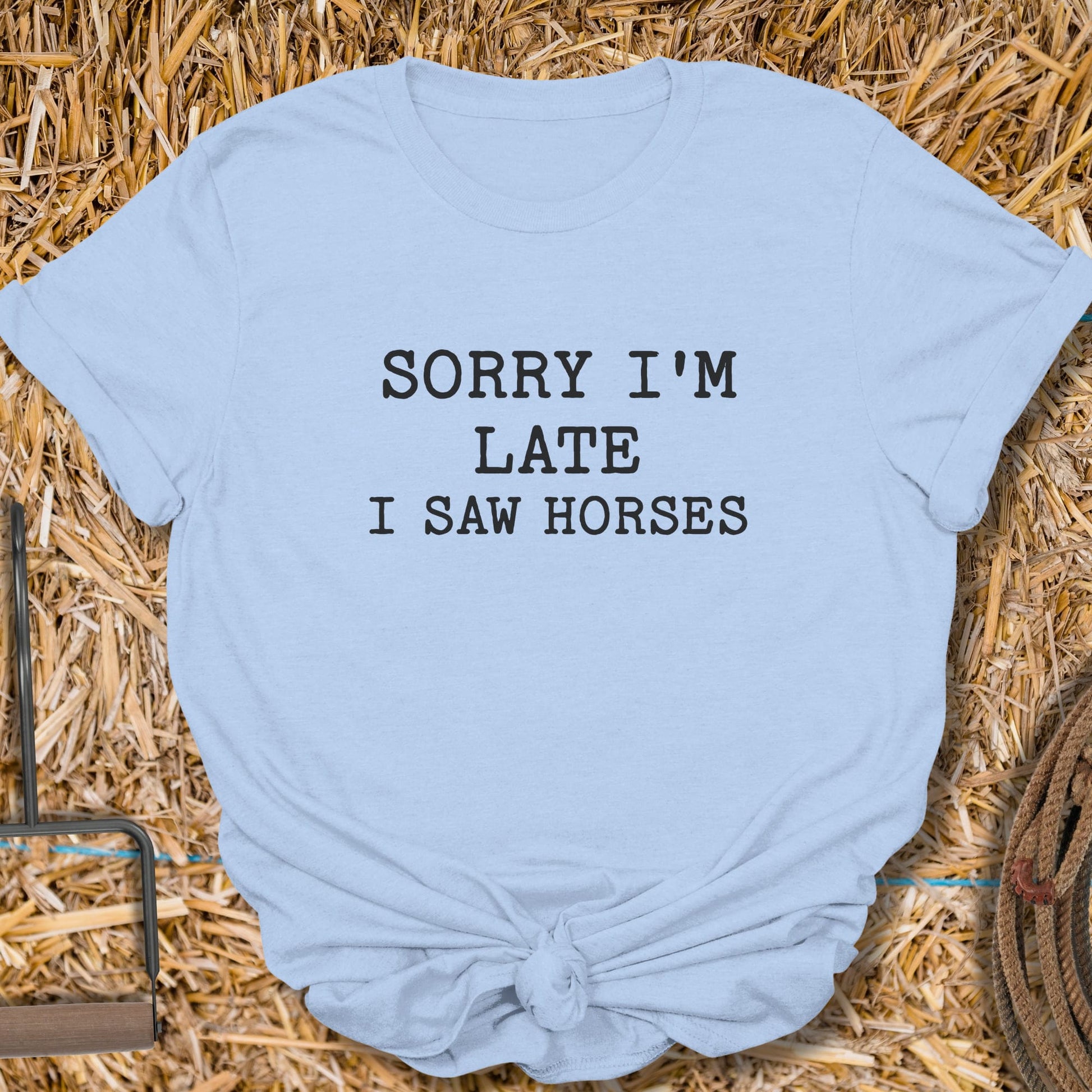Printify T-Shirt Light Blue / S Saw Horses Tee