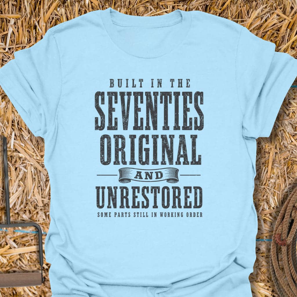Printify T-Shirt Light Blue / S Seventies Tee