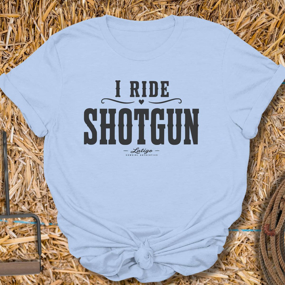 Printify T-Shirt Light Blue / S Shotgun Tee