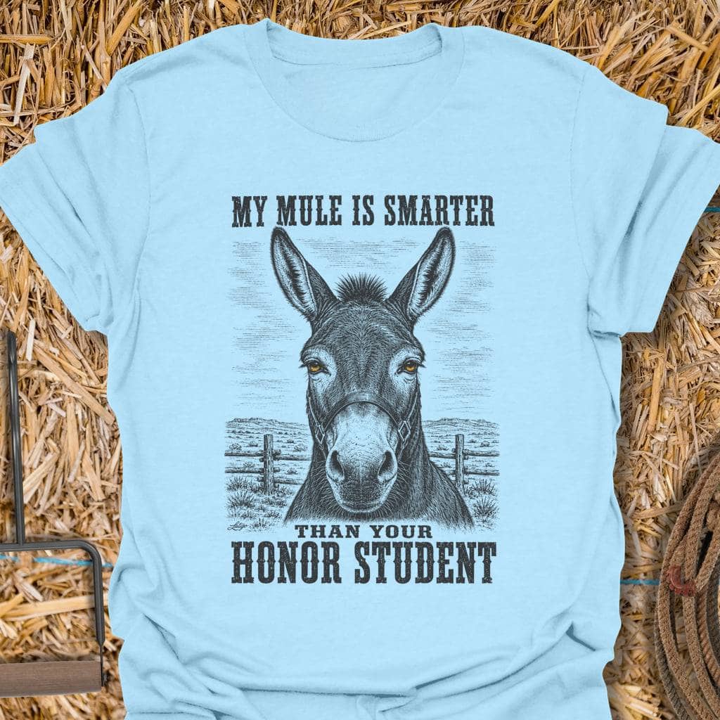 Printify T-Shirt Light Blue / S Smart Mule Tee