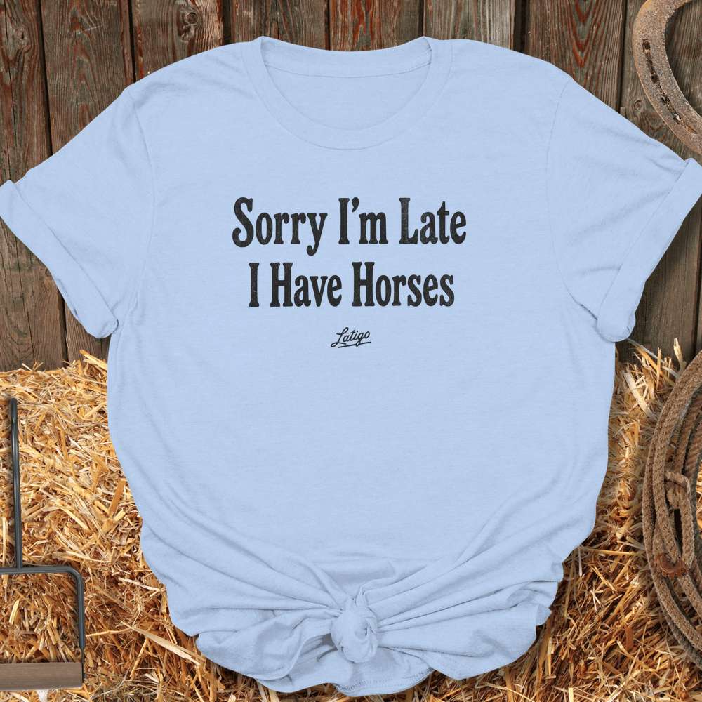 Printify T-Shirt Light Blue / S Sorry I'm Late Tee