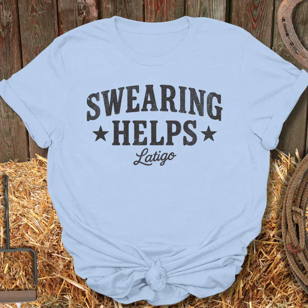 Printify T-Shirt Light Blue / S Swearing Tee