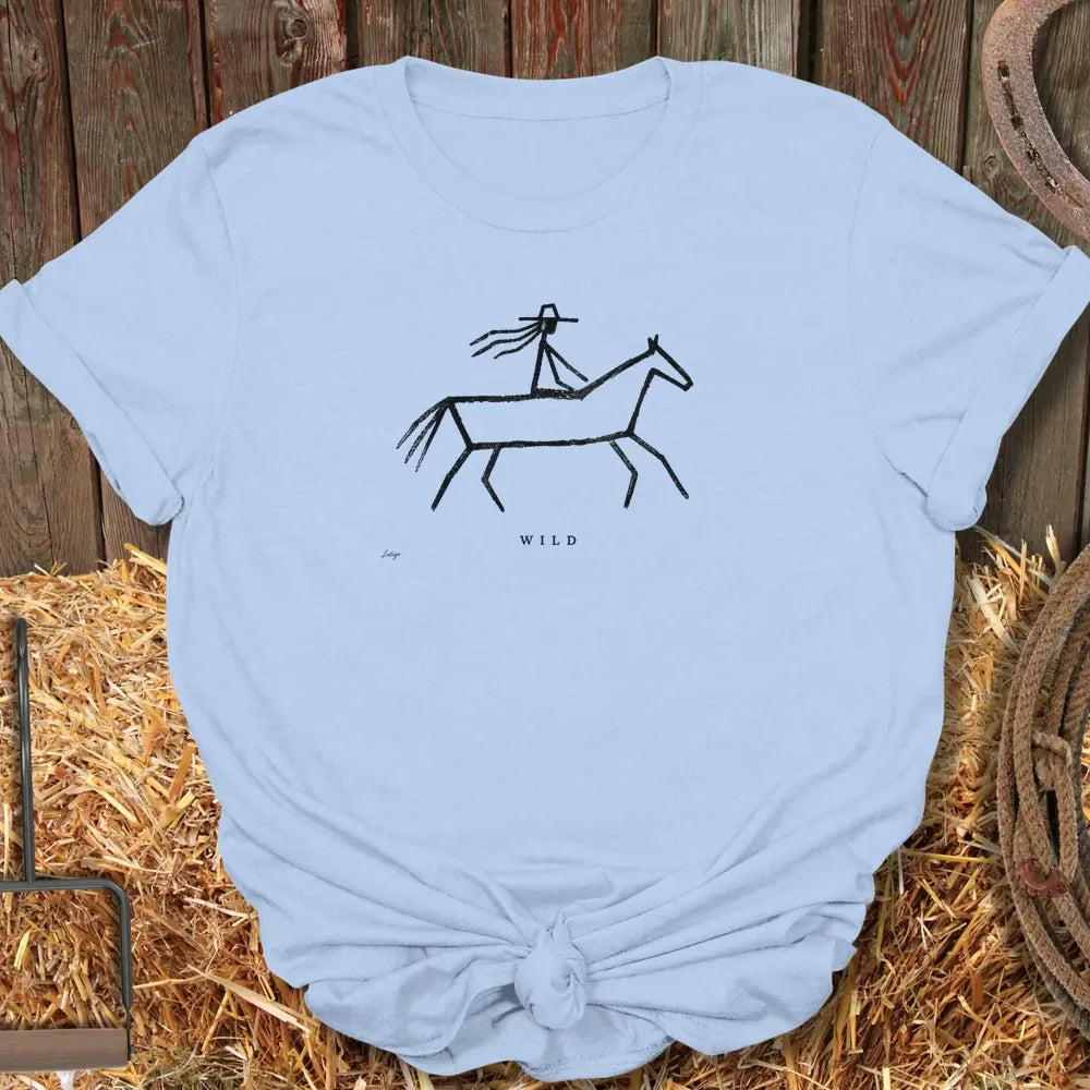 Printify T-Shirt Light Blue / S Wild Tee