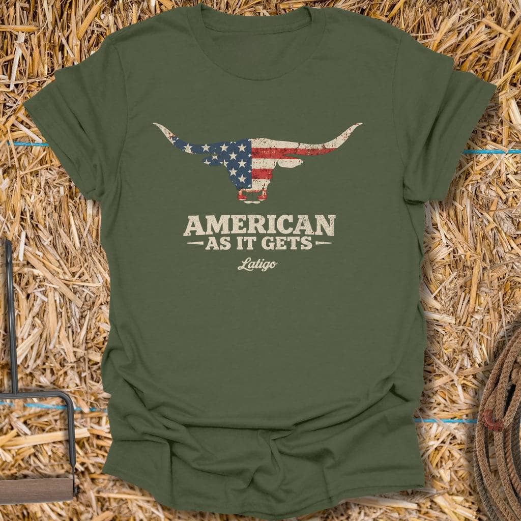Printify T-Shirt Military Green / 4XL Unapologetically American Big Country Tee