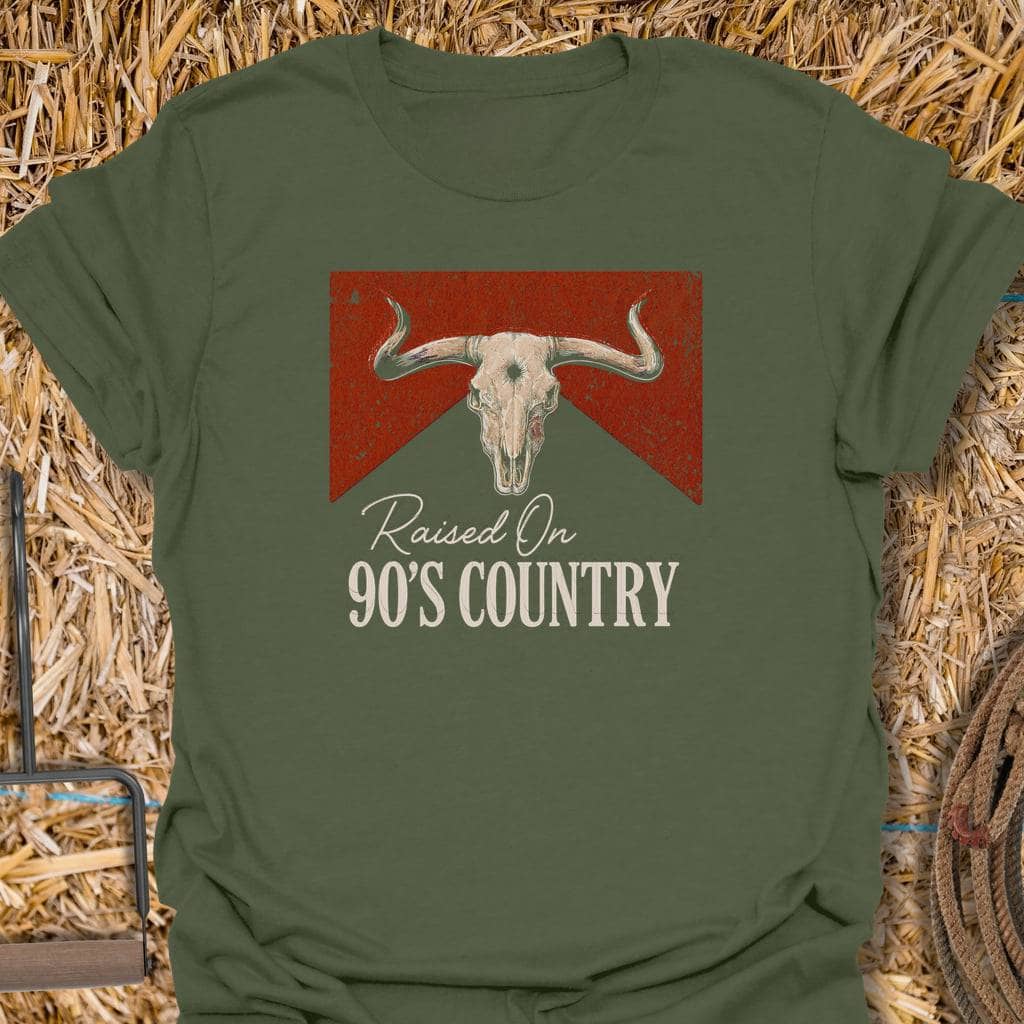 Printify T-Shirt Military Green / S 90'S Country Tee