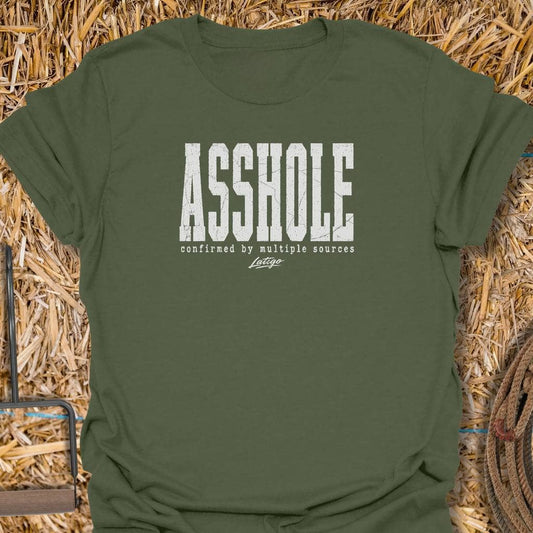 Printify T-Shirt Military Green / S Asshole Tee