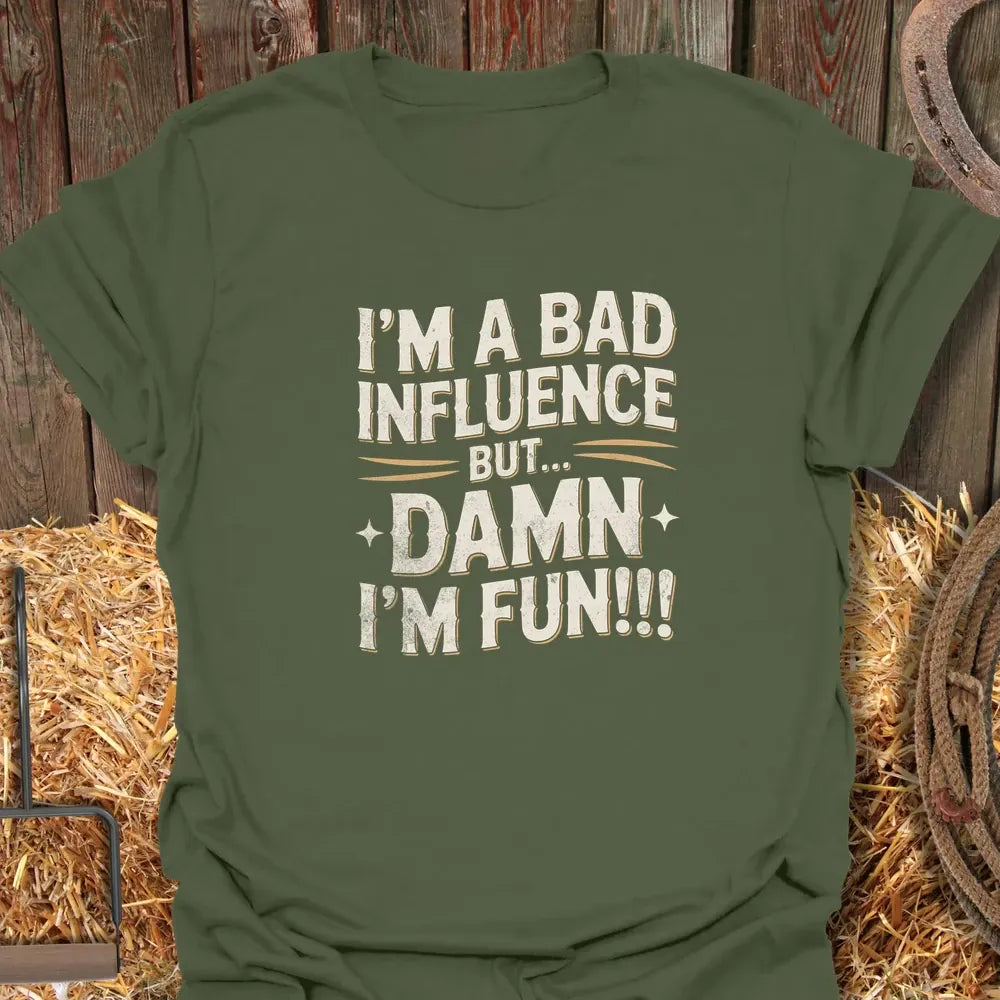 Printify T-Shirt Military Green / S Bad Influence Tee