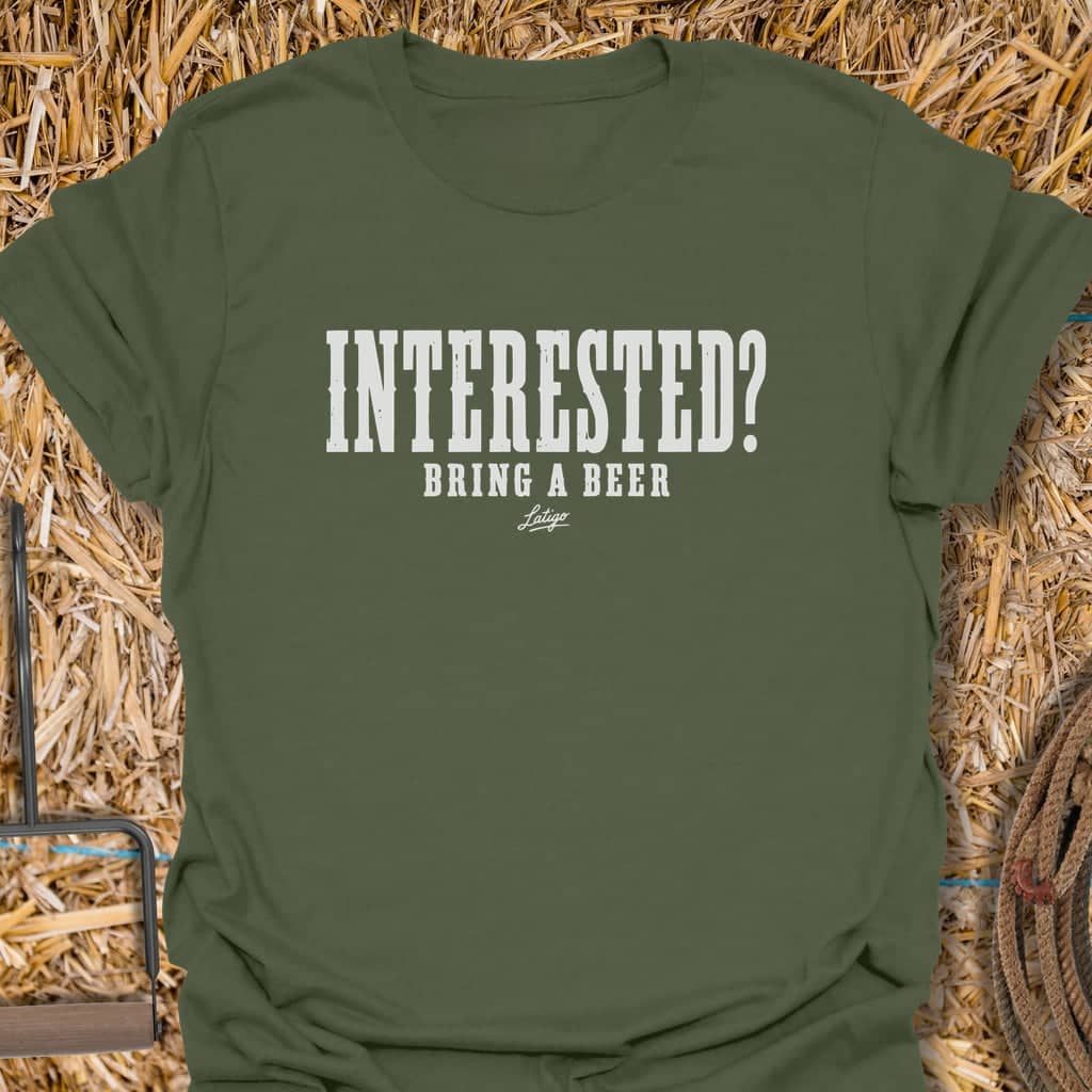 Printify T-Shirt Military Green / S Bring A Beer Tee