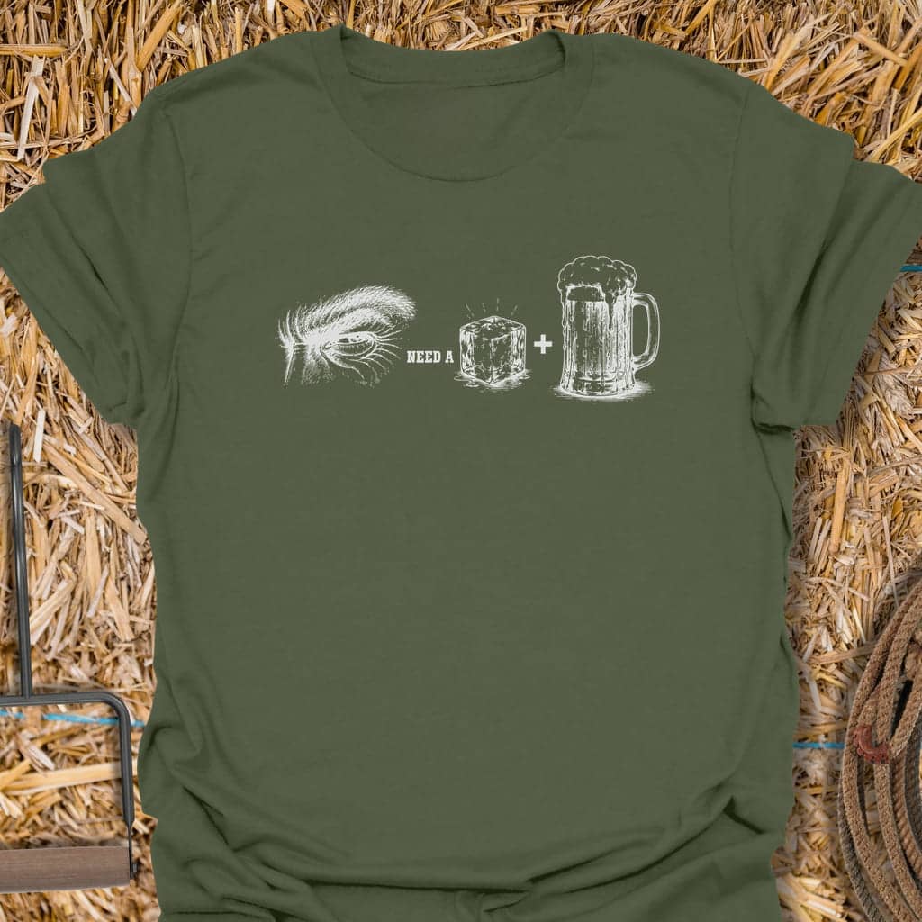 Printify T-Shirt Military Green / S Cold Beer Tee