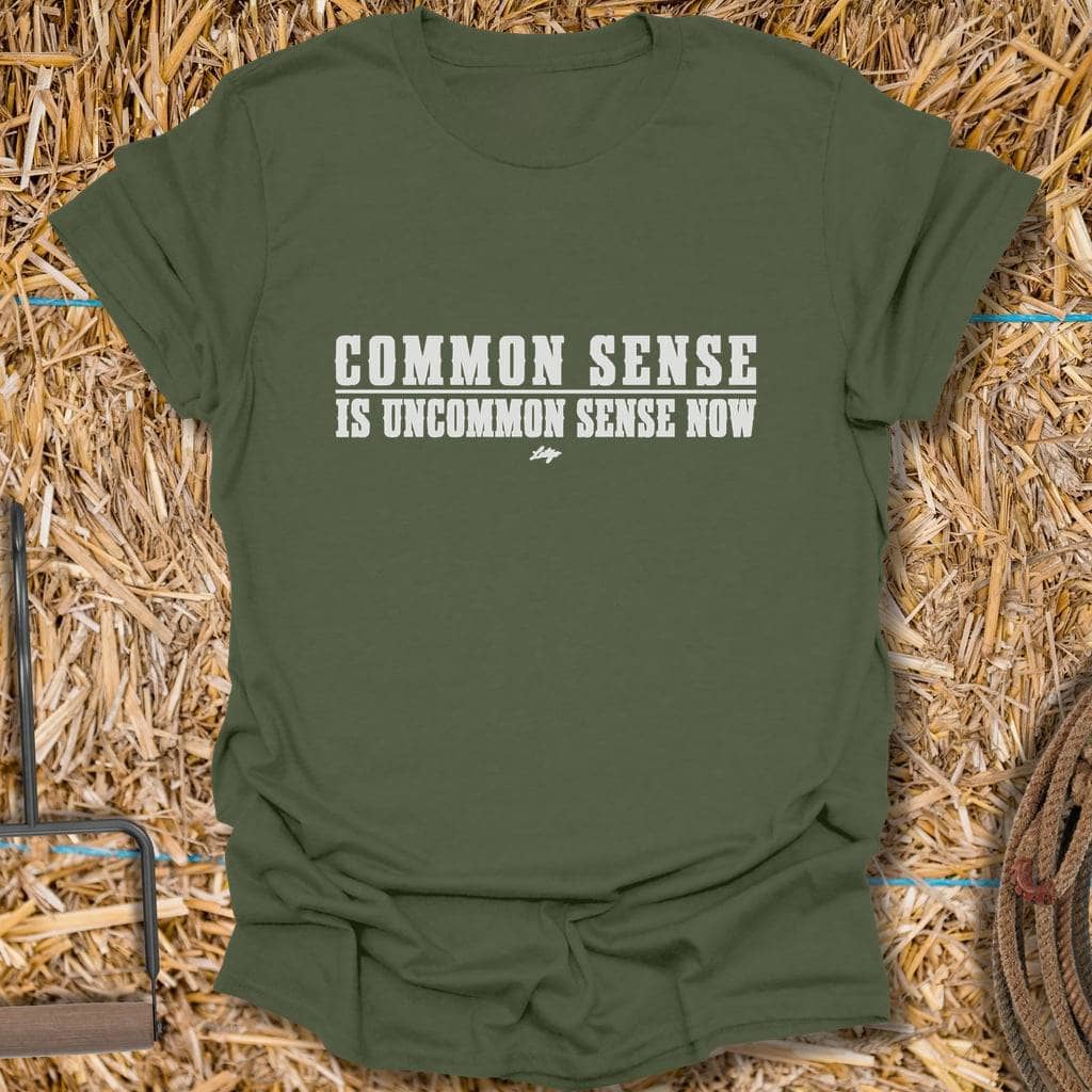 Printify T-Shirt Military Green / S Common Sense Tee