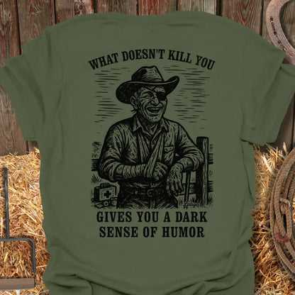 Printify T-Shirt Military Green / S Dark Humor Tee