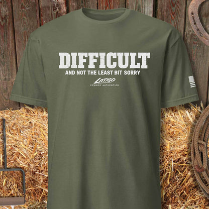 Printify T-Shirt Military Green / S Difficult Tee