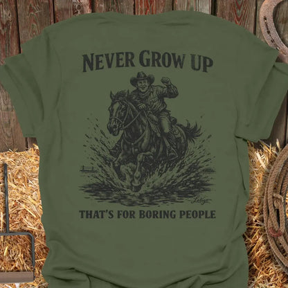 Printify T-Shirt Military Green / S Grow Up Tee