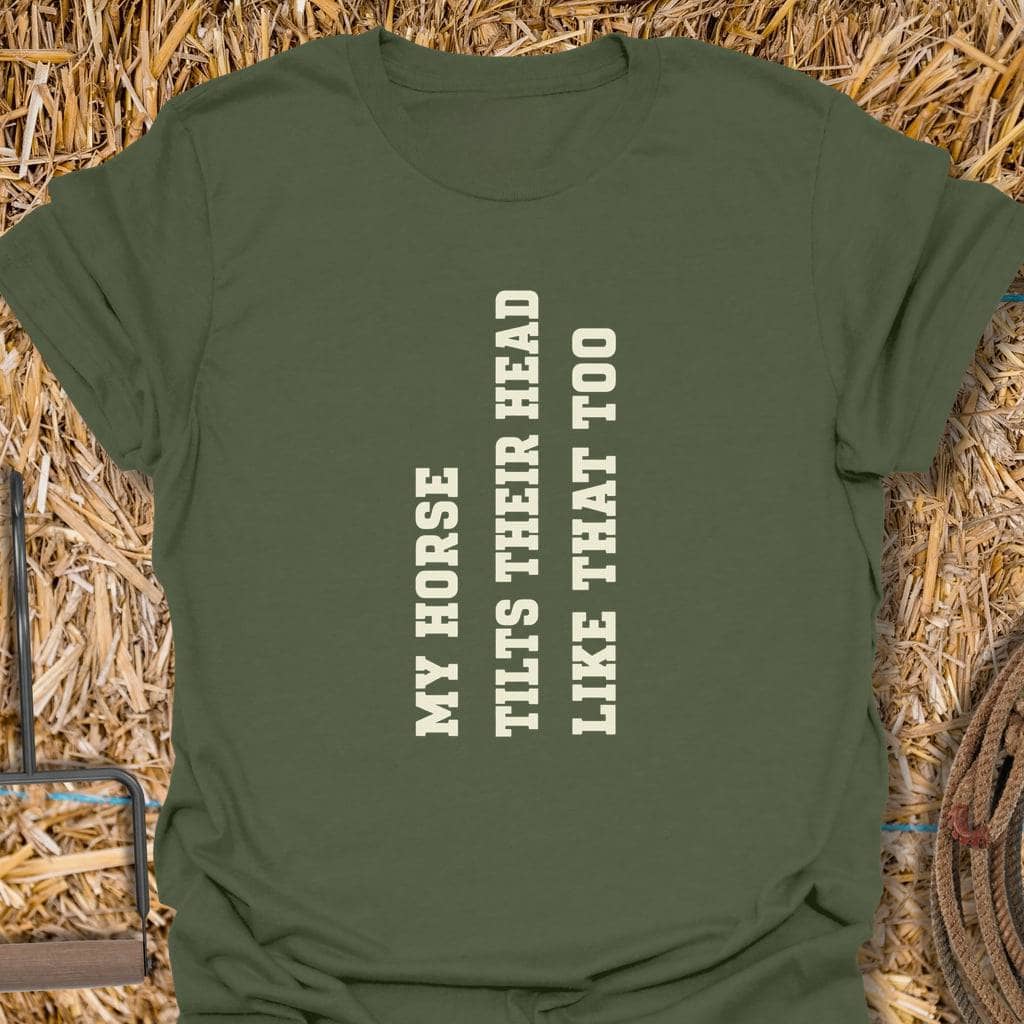 Printify T-Shirt Military Green / S Head Tilt Tee