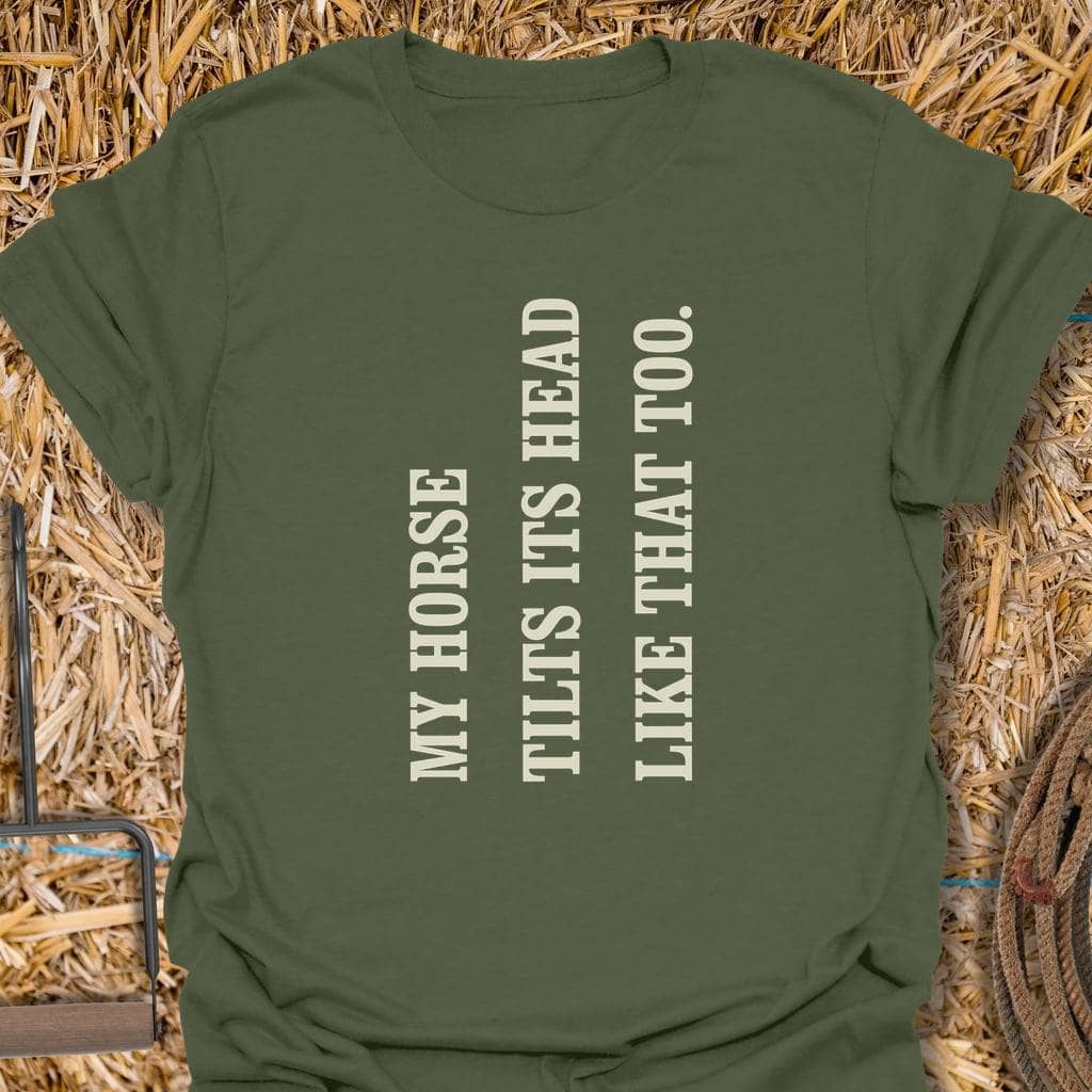 Printify T-Shirt Military Green / S Head Tilt Tee