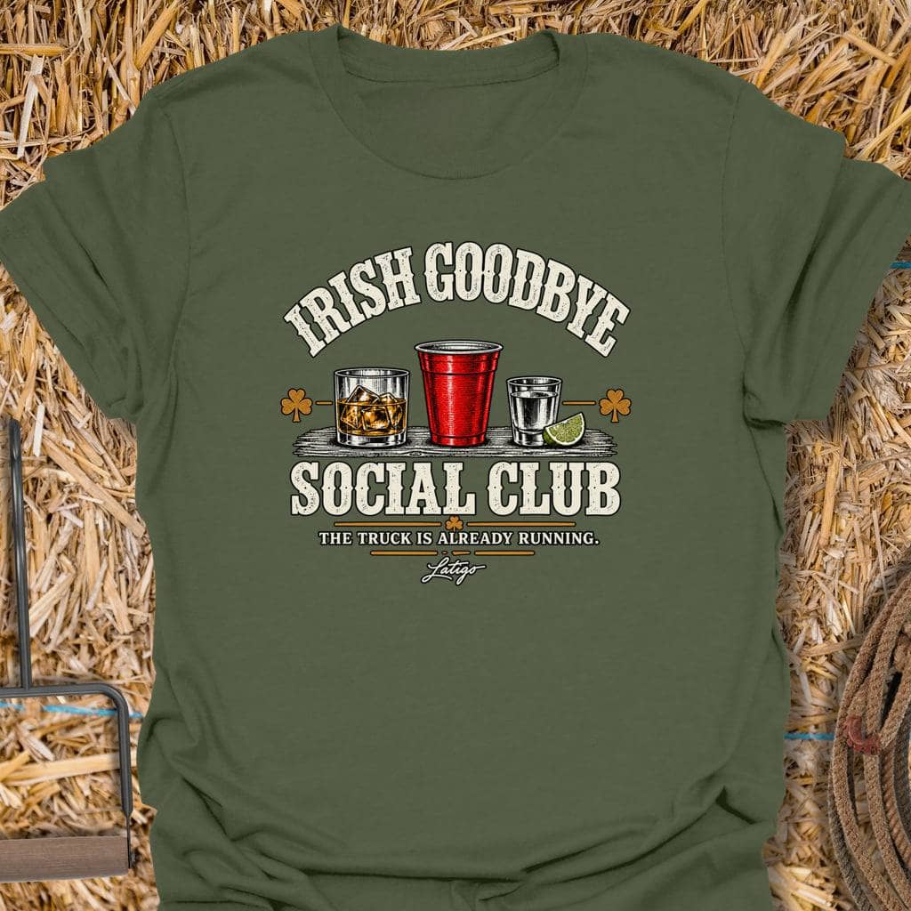 Printify T-Shirt Military Green / S Irish Goodbye Tee