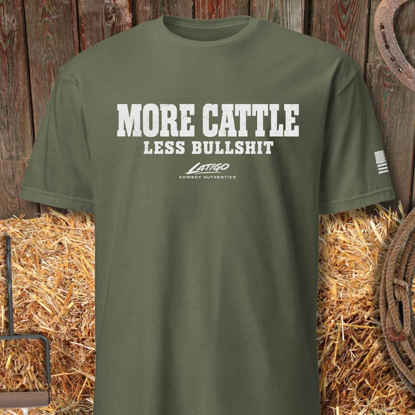 Printify T-Shirt Military Green / S More Cattle Tee