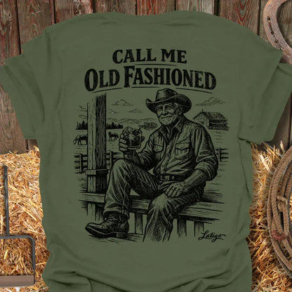 Printify T-Shirt Military Green / S Old Fashion Tee