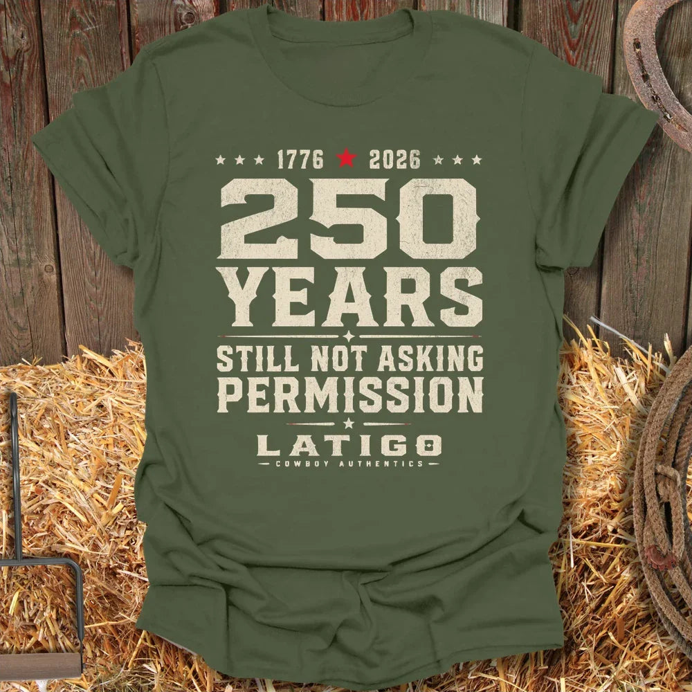 Printify T-Shirt Military Green / S Permission Dark Tee