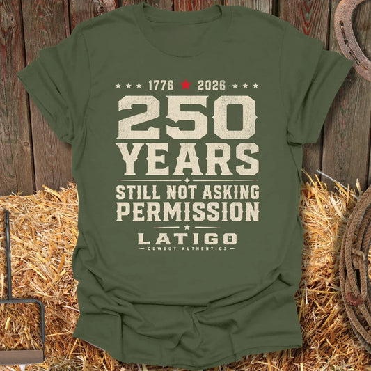 Printify T-Shirt Military Green / S Permission Dark Tee