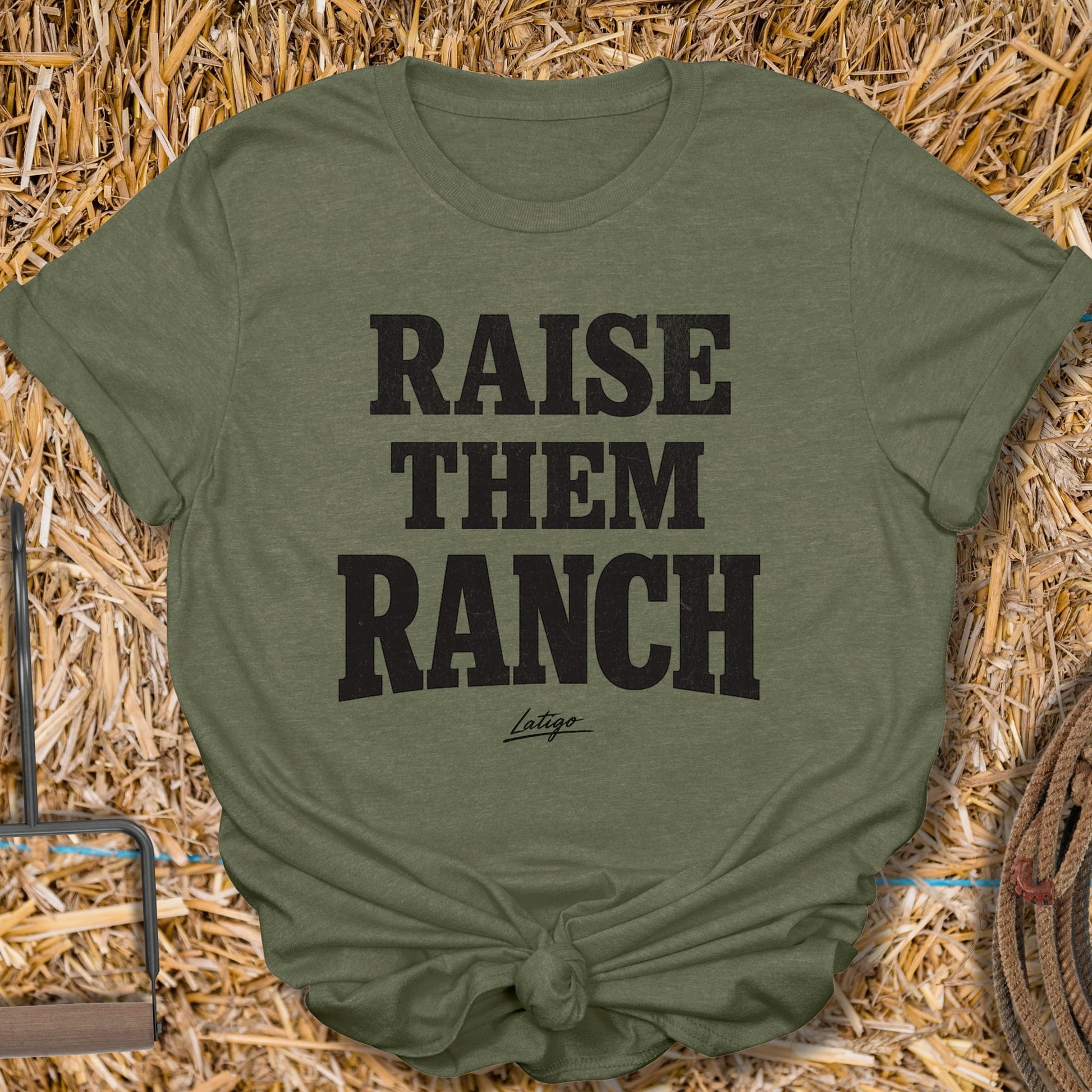 Printify T-Shirt Military Green / S Raised Tee