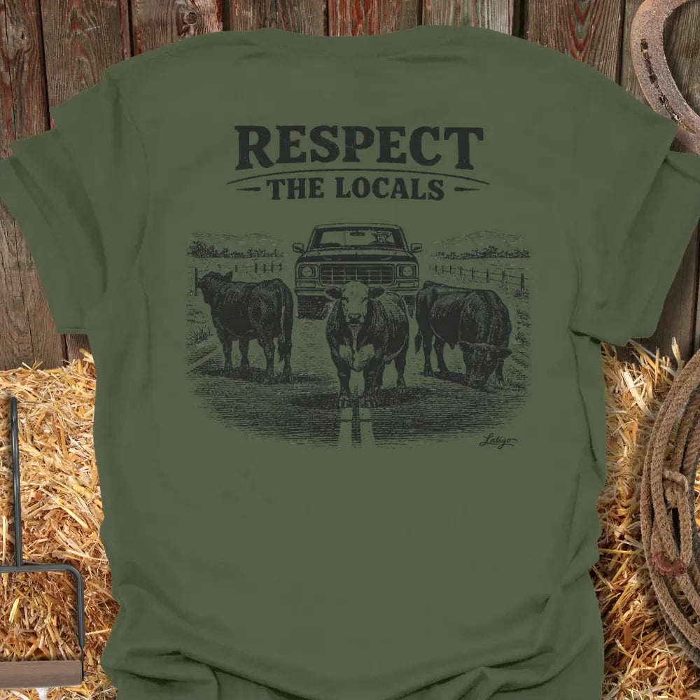 Printify T-Shirt Military Green / S Respect The Locals Tee