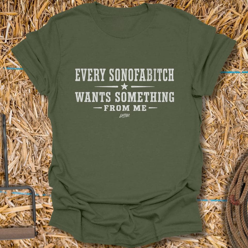 Printify T-Shirt Military Green / S Sonofabitch Tee