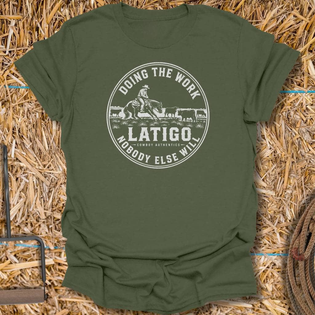 Printify T-Shirt Military Green / S The Work Tee