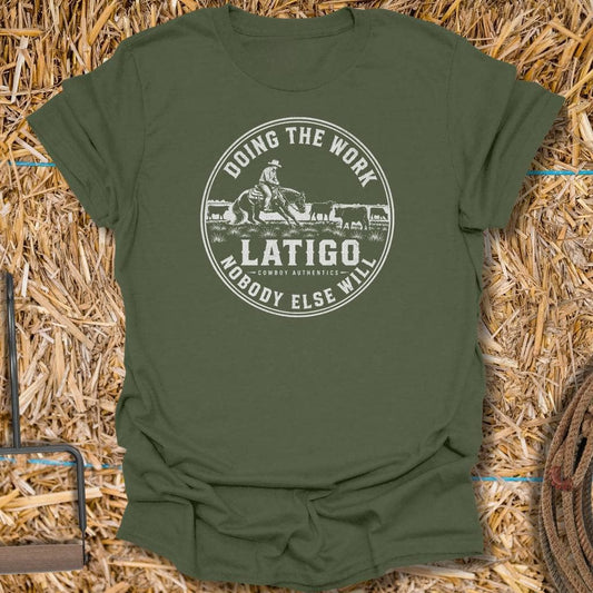 Printify T-Shirt Military Green / S The Work Tee