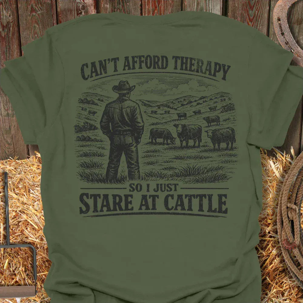 Printify T-Shirt Military Green / S Therapy Tee