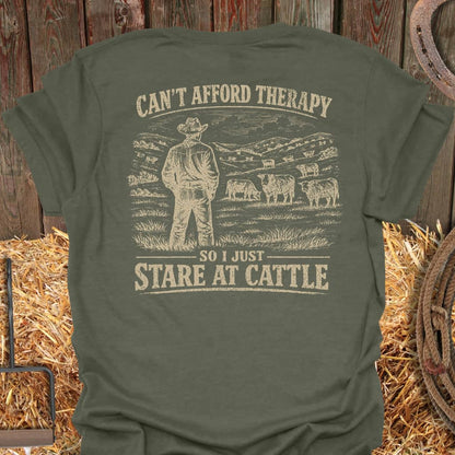 Printify T-Shirt Military Green / S Therapy Tee