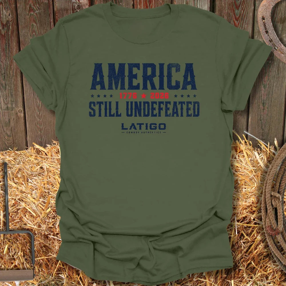 Printify T-Shirt Military Green / S Undefeated Tee