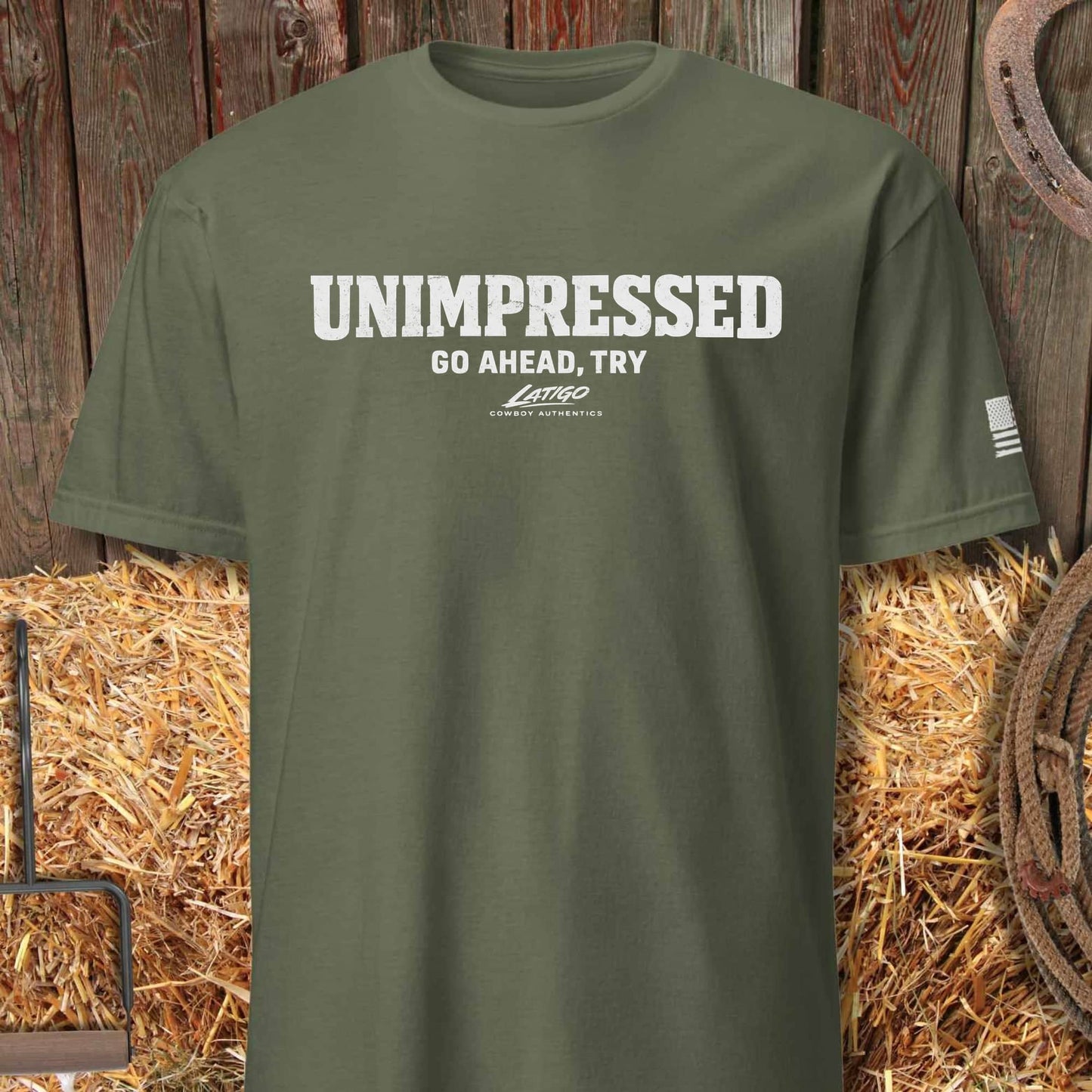 Printify T-Shirt Military Green / S Unimpressed Tee