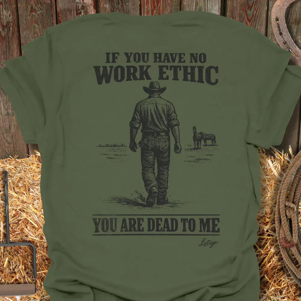 Printify T-Shirt Military Green / S Work Ethic Tee