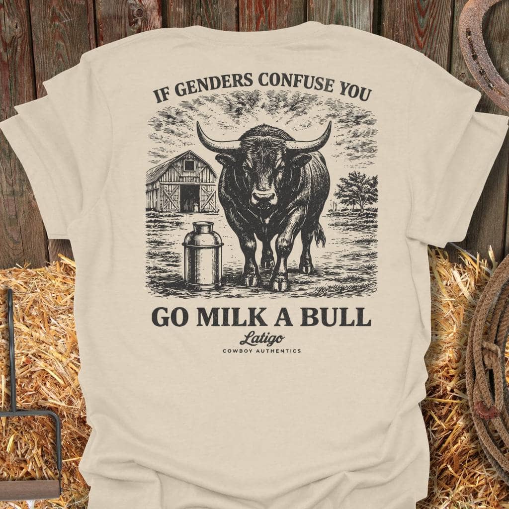 Printify T-Shirt Natural / 4XL Milk A Bull Big Country Tee
