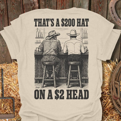 Printify T-Shirt Natural / S $200 Hat Tee