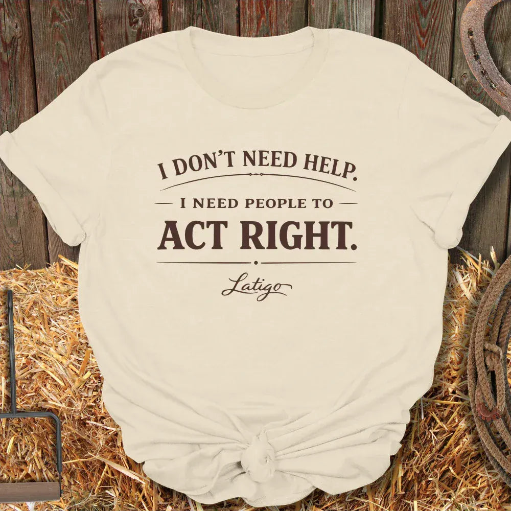 Printify T-Shirt Natural / S Act Right Tee