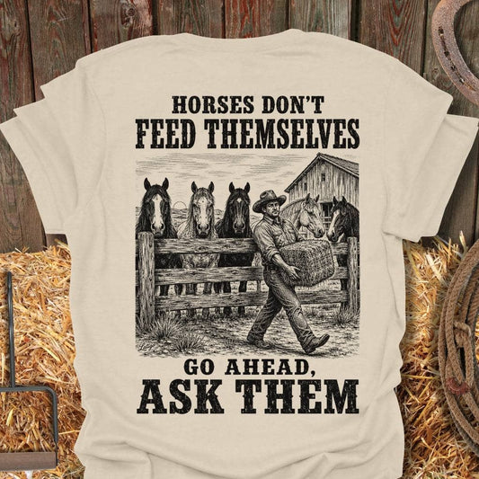 Printify T-Shirt Natural / S Ask Them Tee