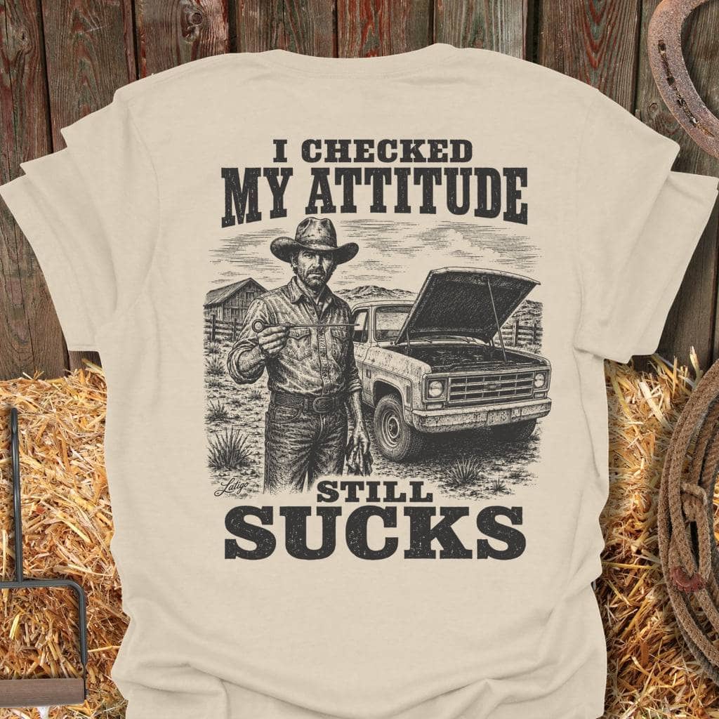 Printify T-Shirt Natural / S Attitude Check Tee
