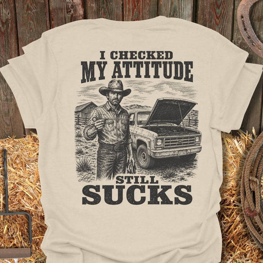 Printify T-Shirt Natural / S Attitude Check Tee