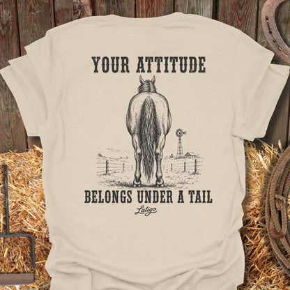 Printify T-Shirt Natural / S Attitude Tee