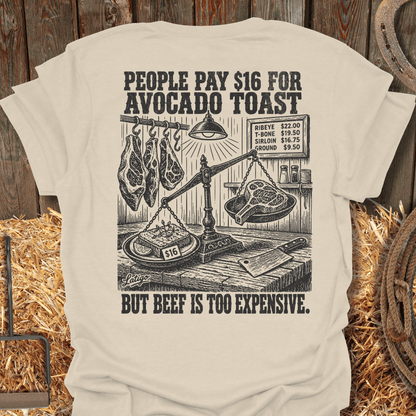 Printify T-Shirt Natural / S Avocado Toast Tee