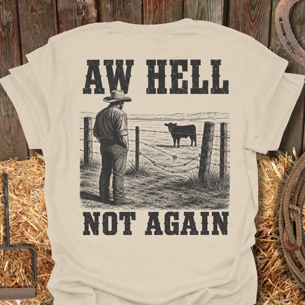 Printify T-Shirt Natural / S Aw Hell Tee