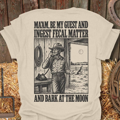 Printify T-Shirt Natural / S Bark At The Moon Tee