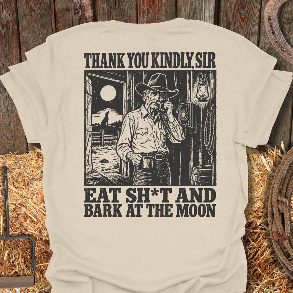 Printify T-Shirt Natural / S Bark At The Moon Tee