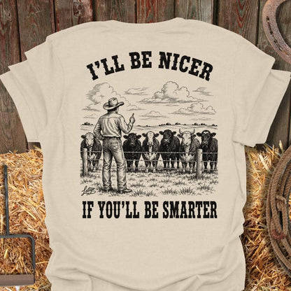 Printify T-Shirt Natural / S Be Smarter Tee