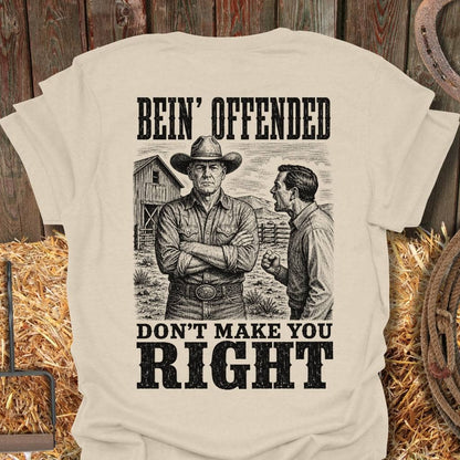 Printify T-Shirt Natural / S Bein' Offended Tee