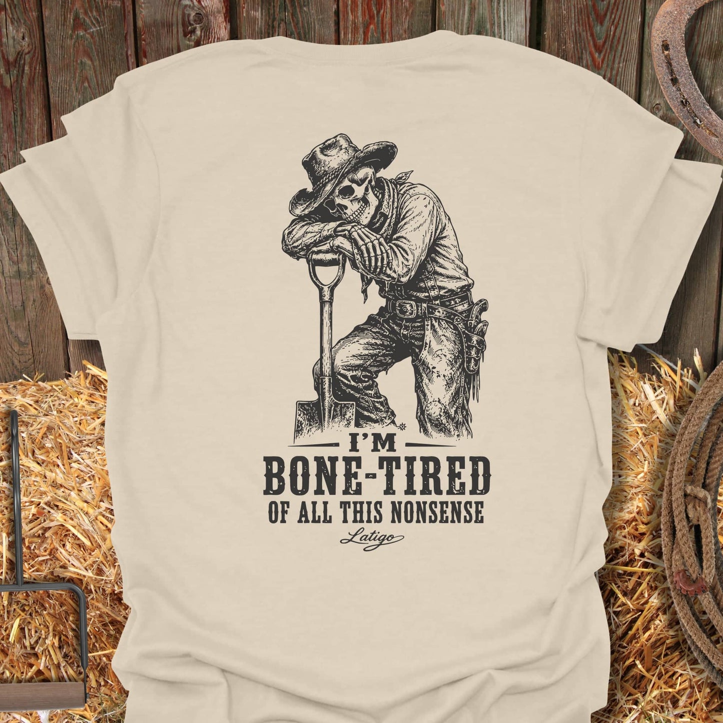 Printify T-Shirt Natural / S Bone Tired Tee